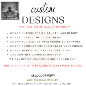 Highland Cow Bath Art