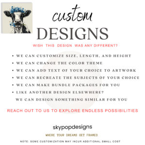 Highland Cow Flower Art