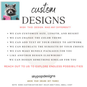 Raccoon Reading Book Art