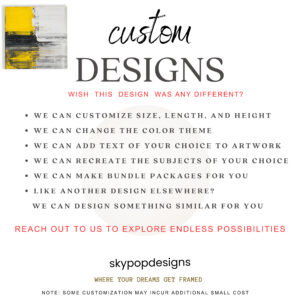 Geometric Yellow Black Abstract Art