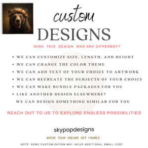 Bear with Flower Crown Art