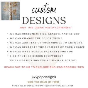 Golden Birch Tree Art