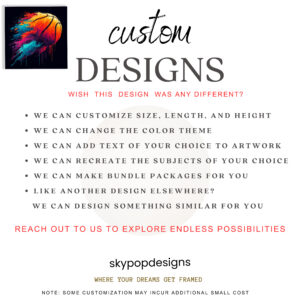 Basketball Splash Abstract Art