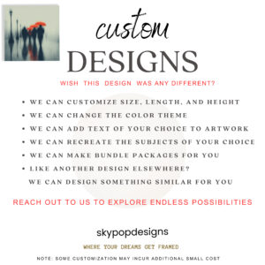 Red Umbrellas in Rain Art