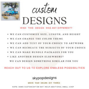 Vintage Blue Truck Art