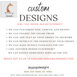 Giraffe Bath Time Art