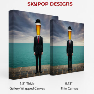 Man with Beer Head Art