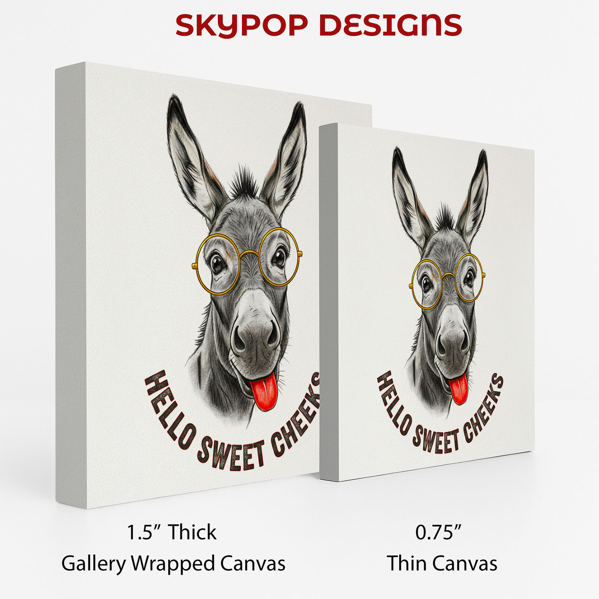 2.jpg Donkey with Glasses Art