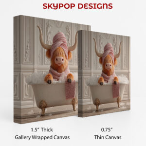 Highland Cow Spa Day Art