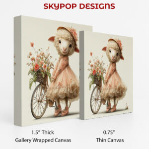 Sheep Floral Bicycle Art