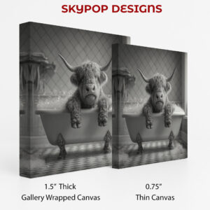 Highland Cow Bath Art