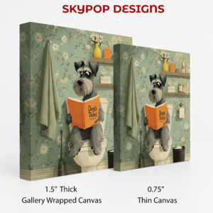 Miniature Schnauzer Reading Art