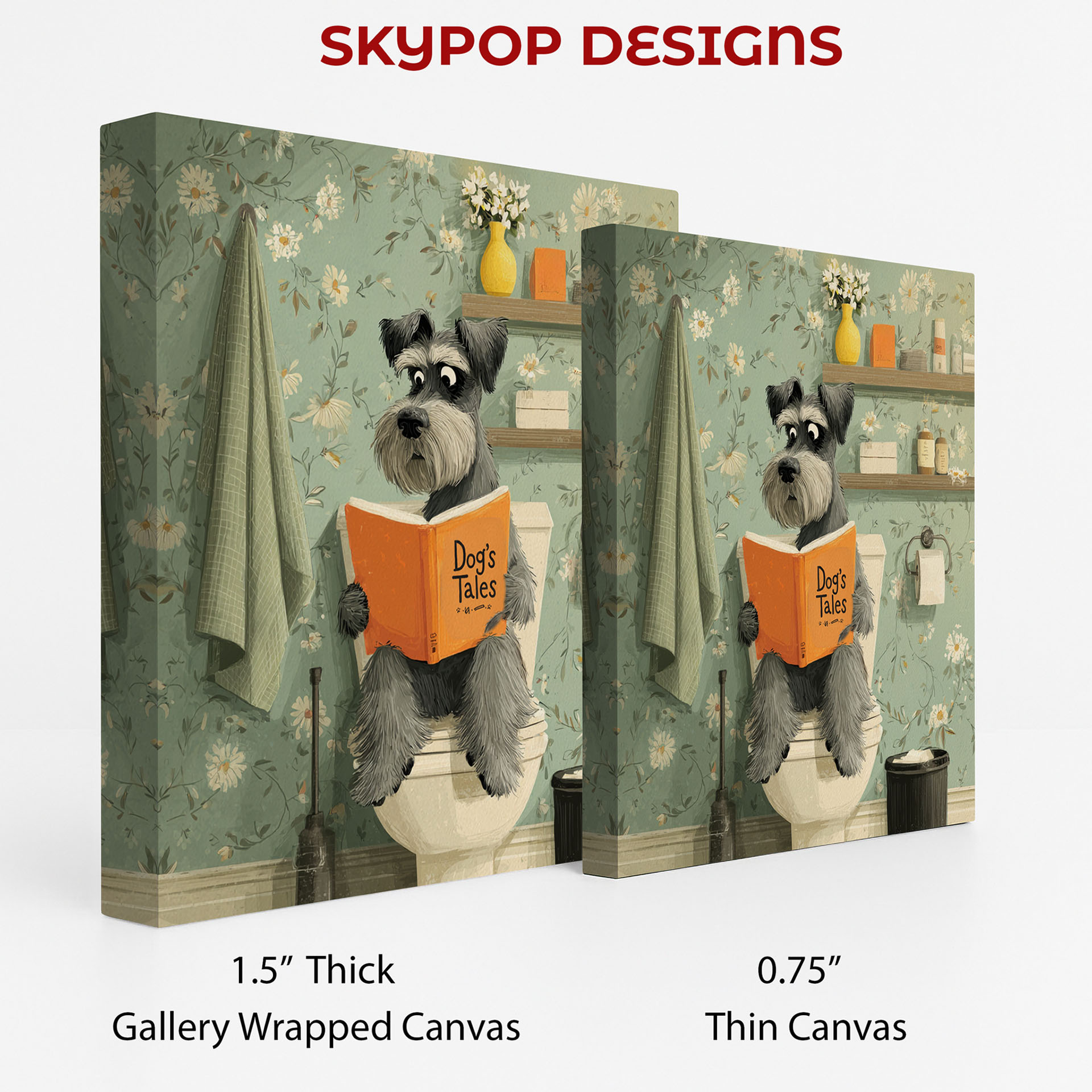 2.jpg Miniature Schnauzer Reading Art