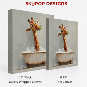 Bathtime Giraffe Art