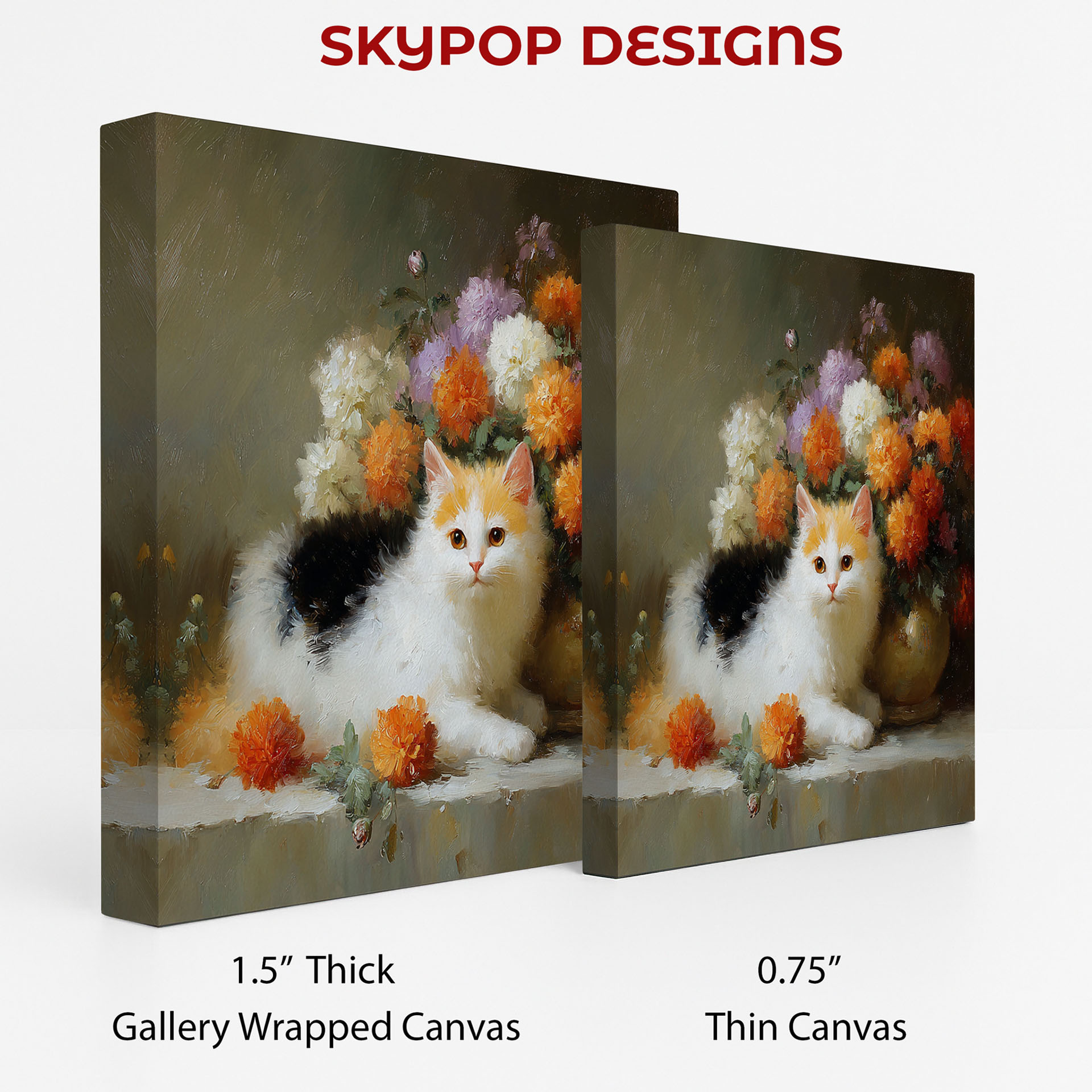 2.jpg Cat Chrysanthemum Art