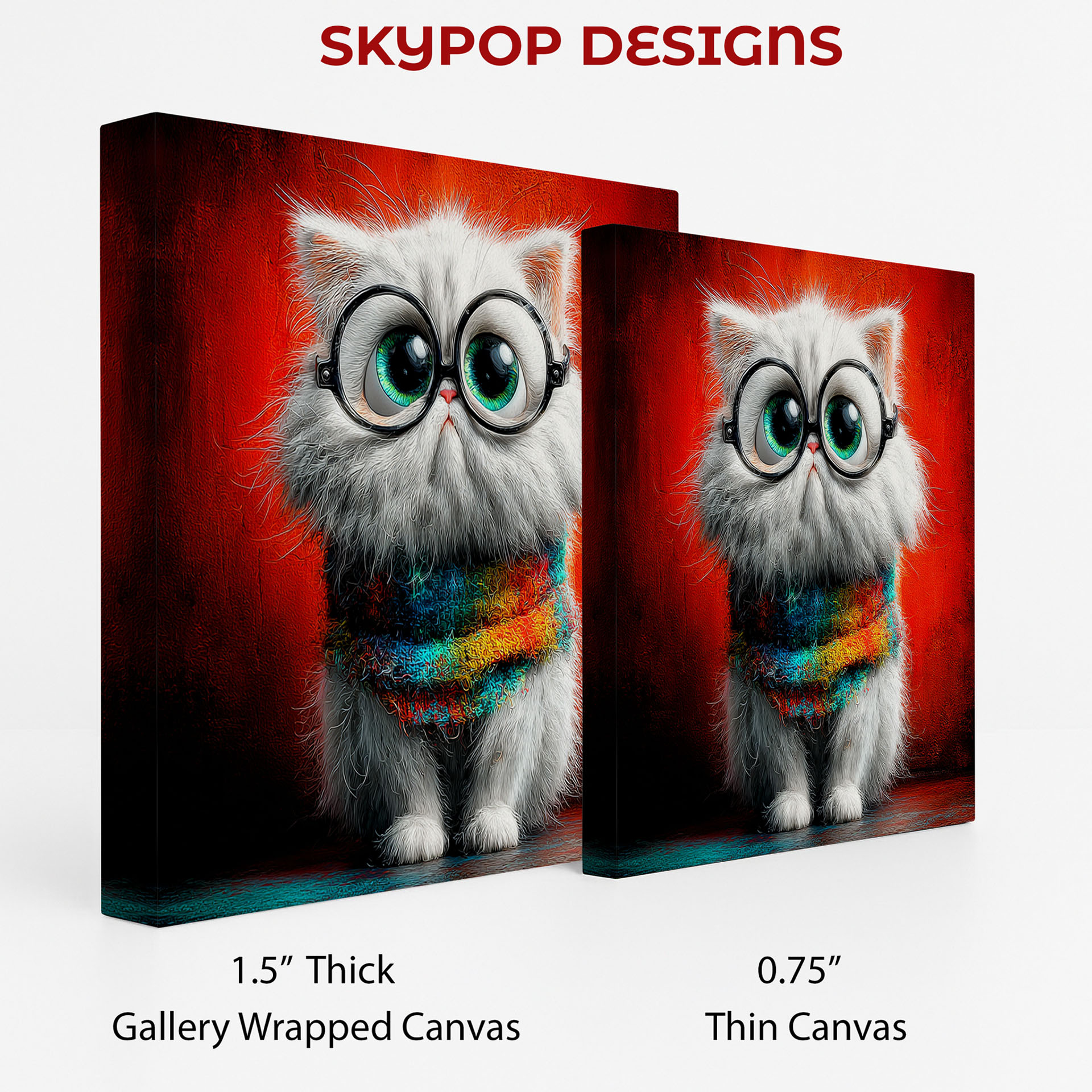 2.jpg Kitten With Glasses Art