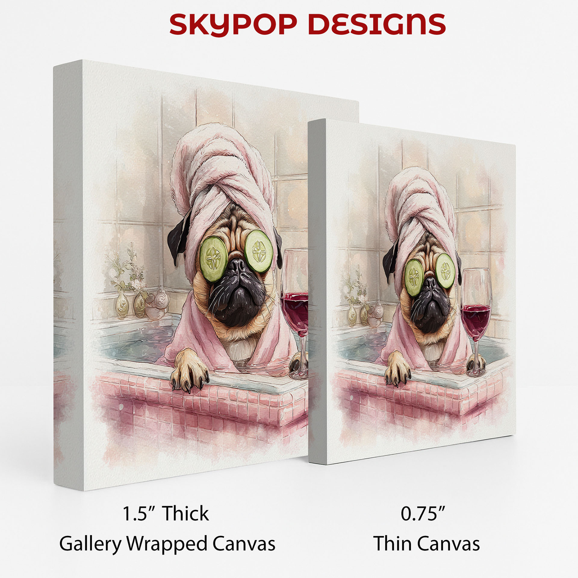 2.jpg Pug Spa Day Art