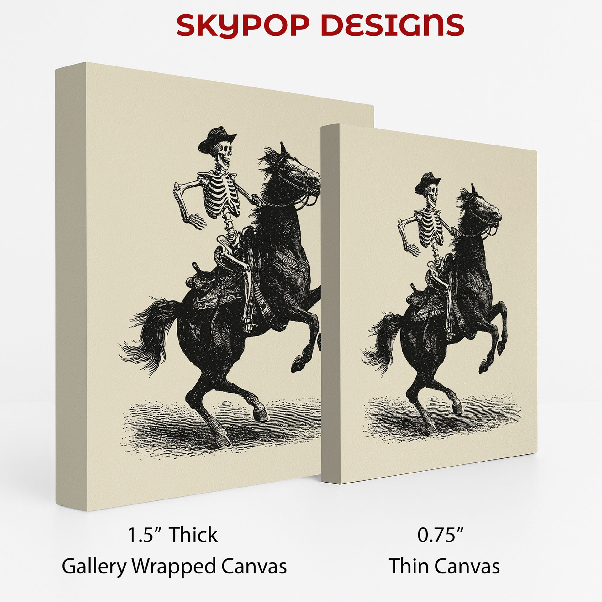 2.jpg Skeleton Cowboy Horse Art