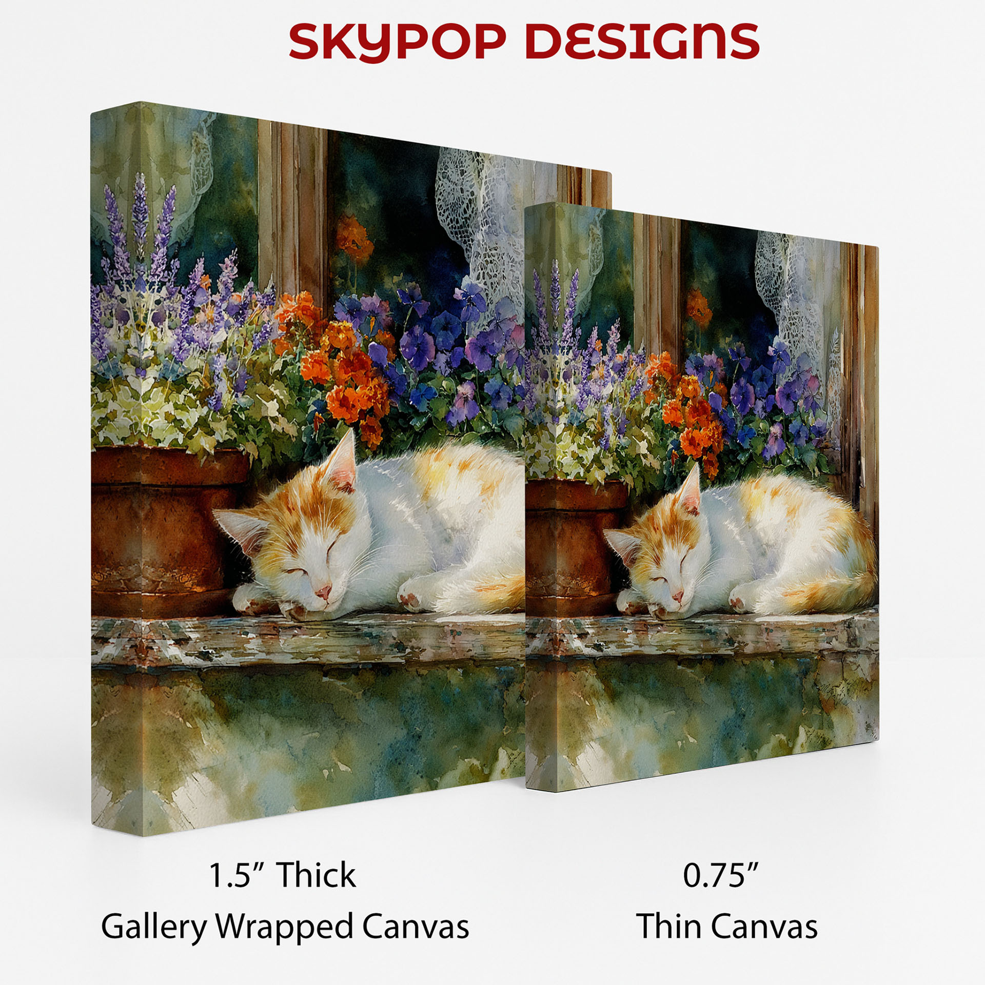 2.jpg Cat Among Flowers Art