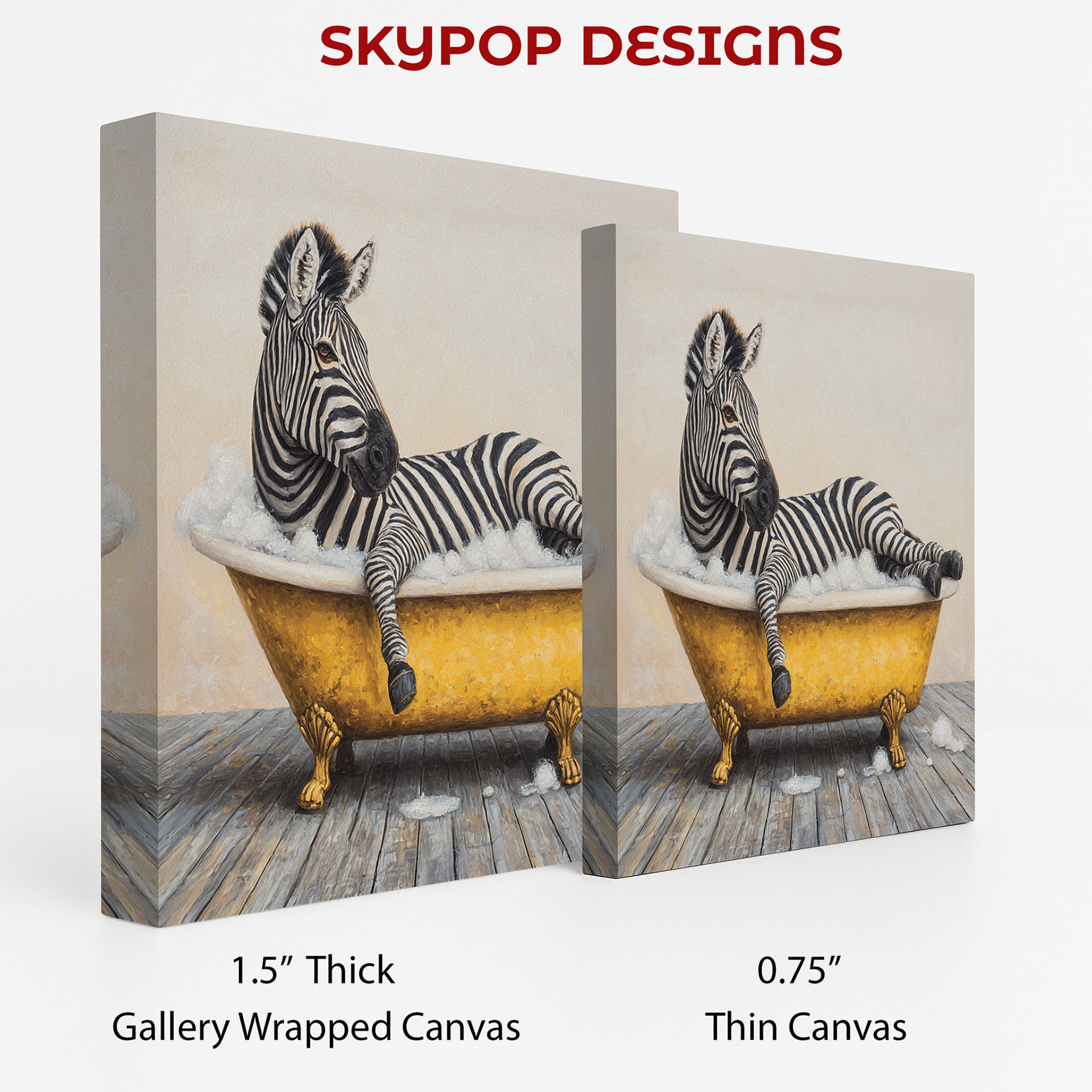 2.jpg Zebra Bath Time Art