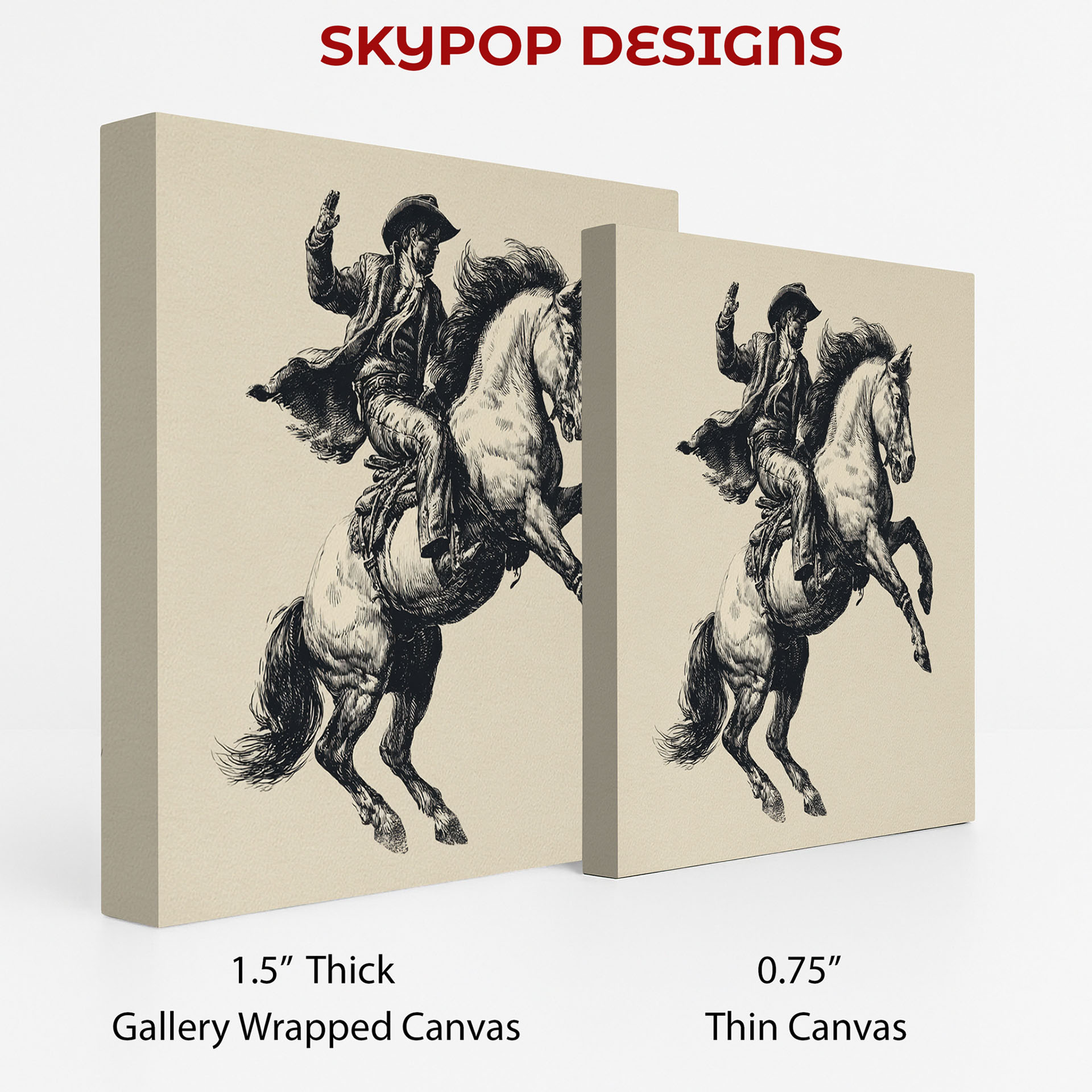 2.jpg Vintage Cowboy Horse Art