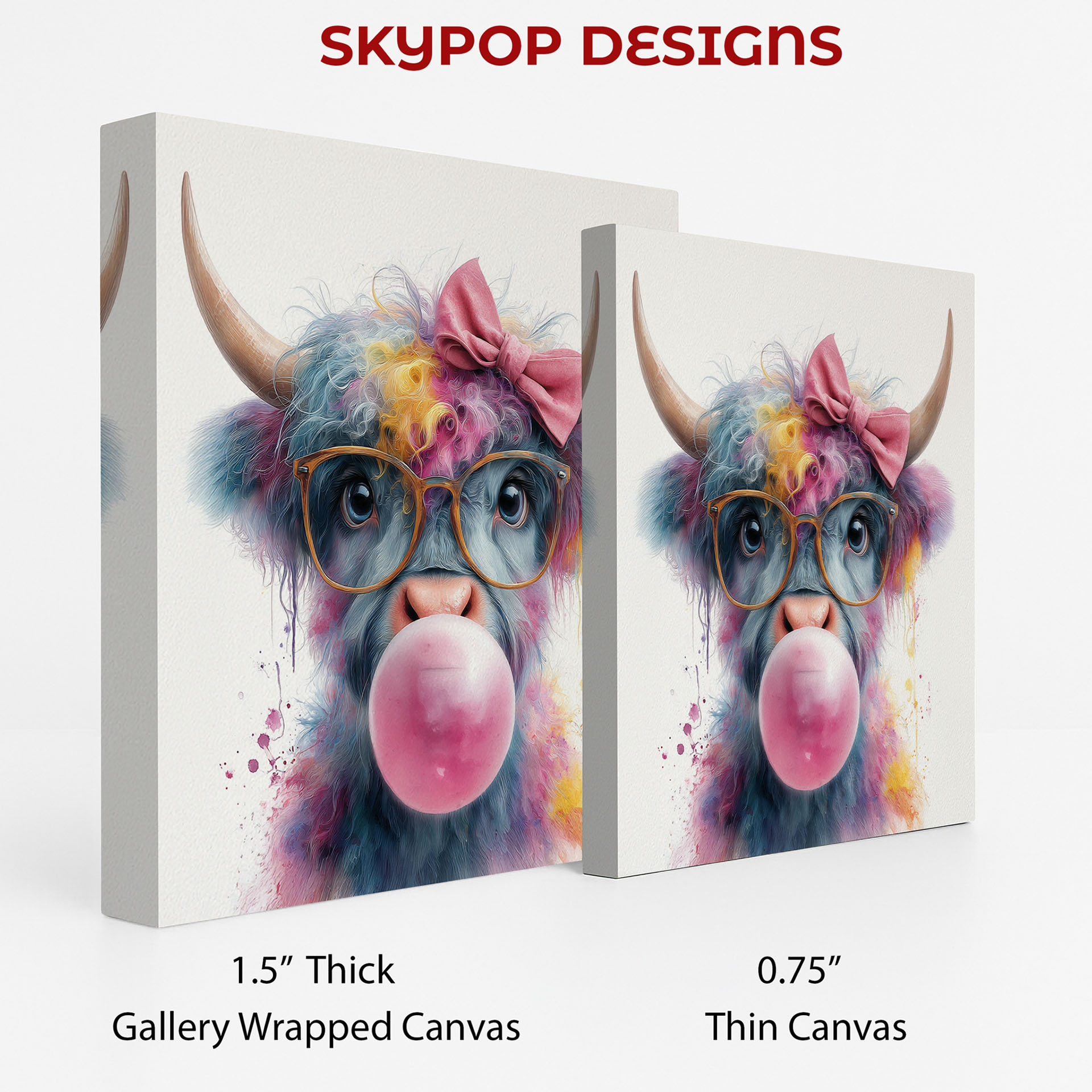 2.jpg Highland Cow Bubblegum Art