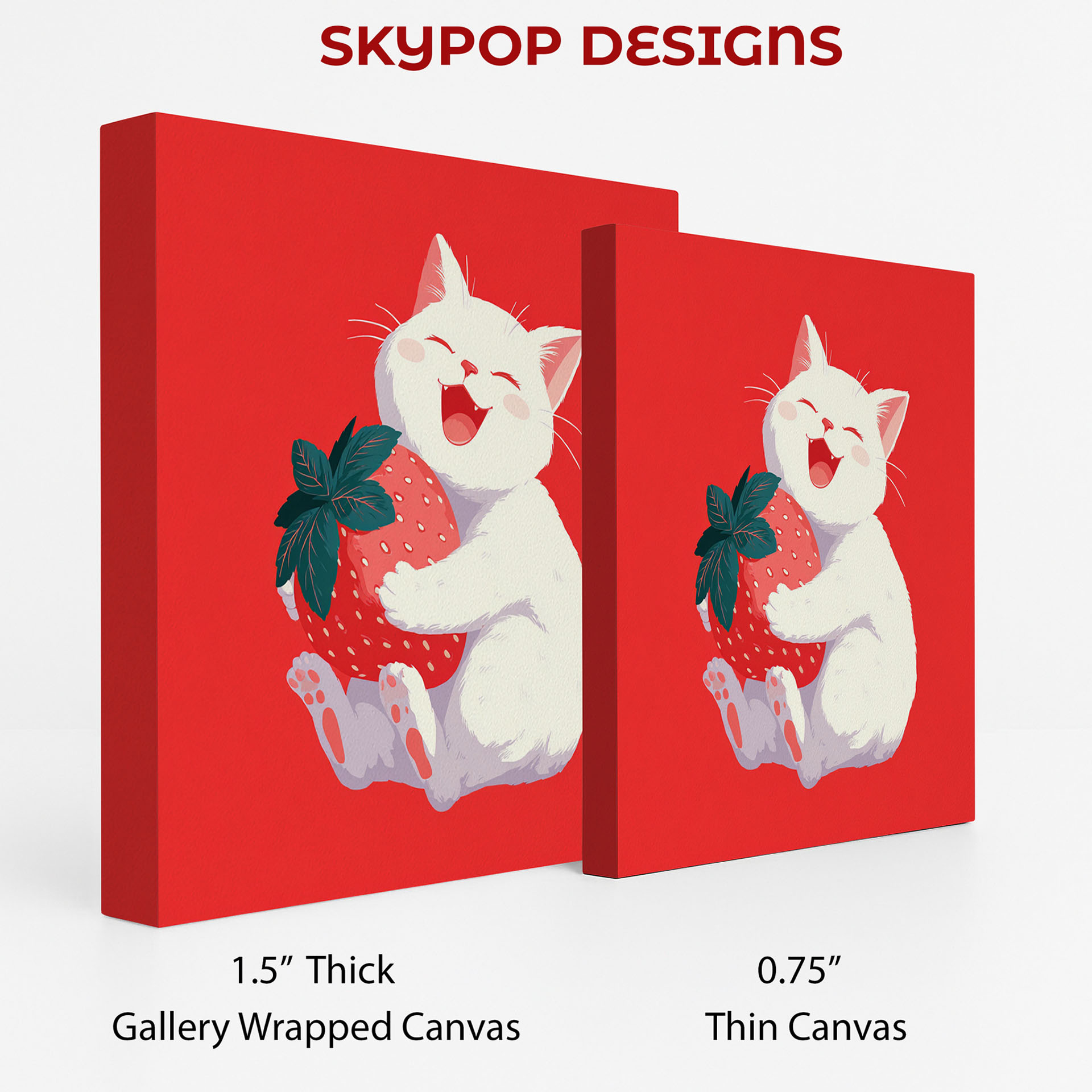 2.jpg Cat Strawberry Hug Art