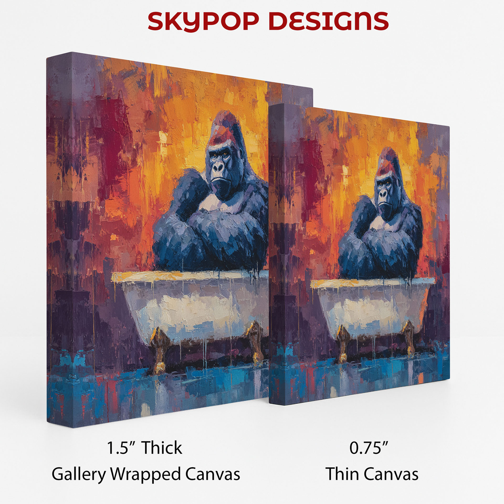 2.jpg Gorilla Bath Time Art