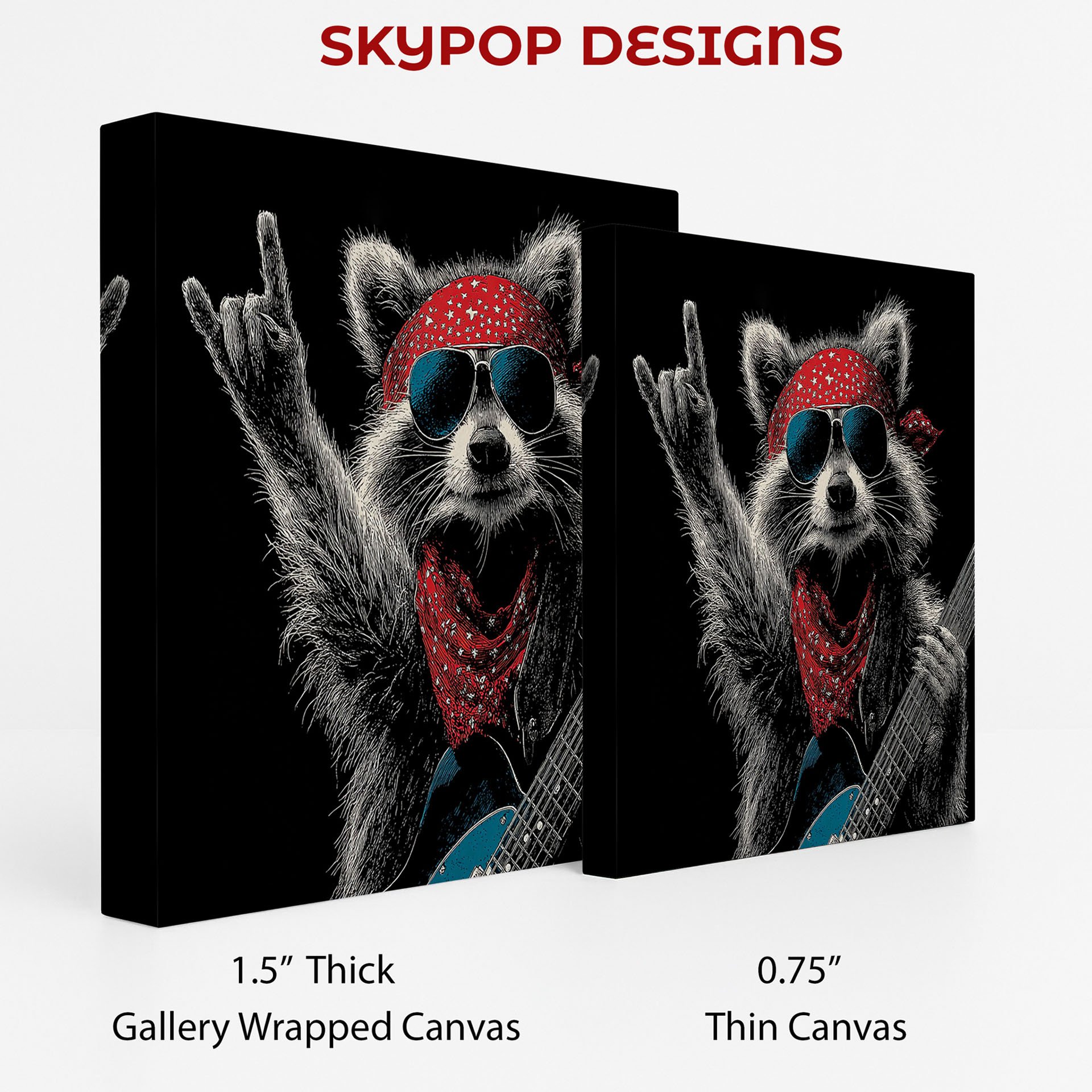 2.jpg Raccoon Guitarist Art