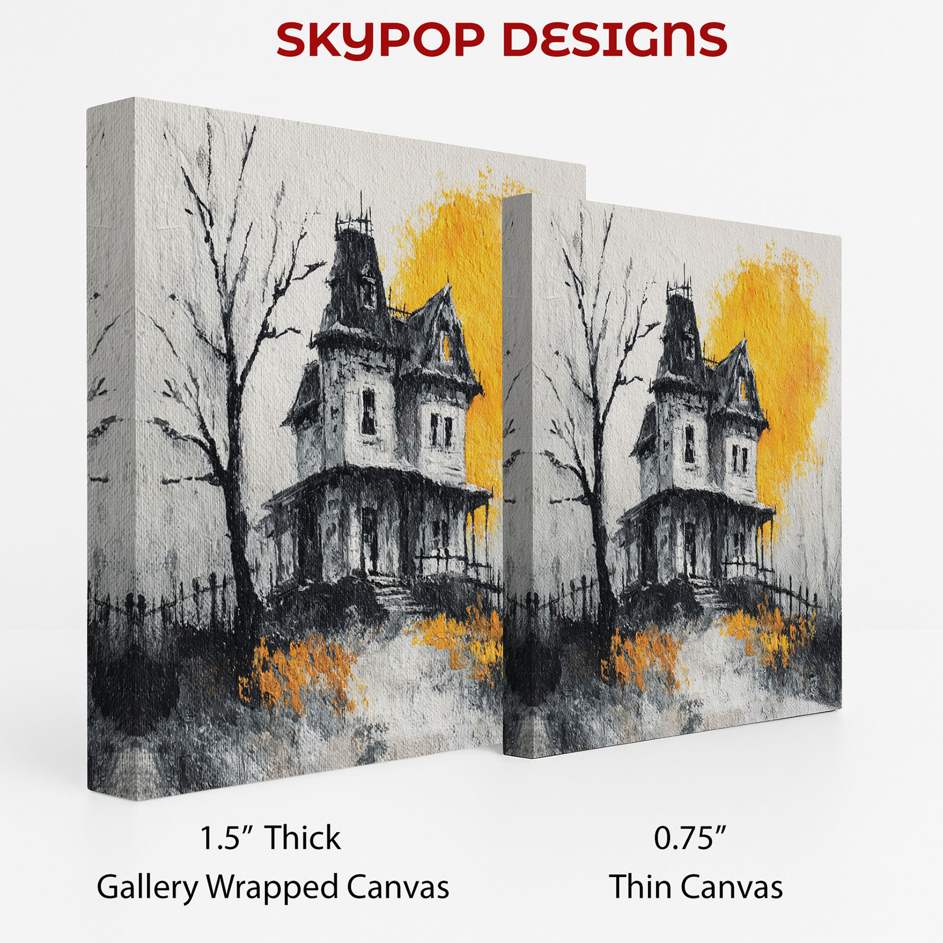 2.jpg Haunted House Moonscape Art