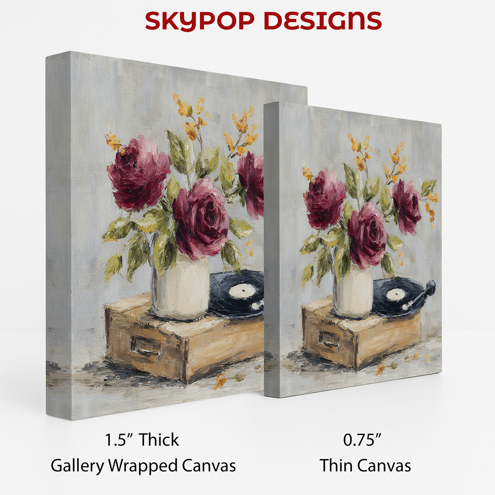 2.jpg Roses Record Player Art