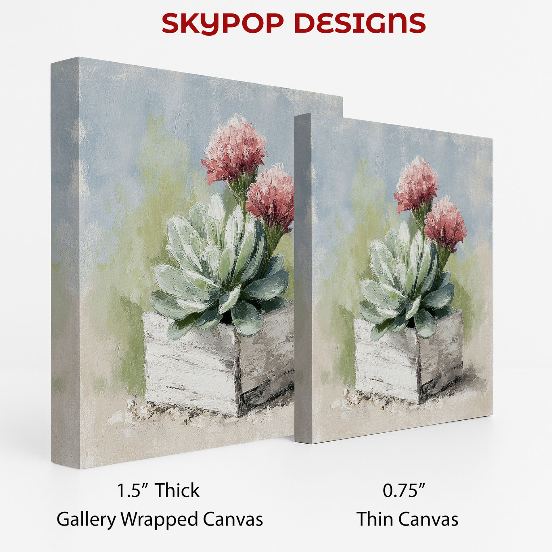 2.jpg Succulent and Pink Flower Pot Art