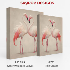 Flamingo Love Heart Art