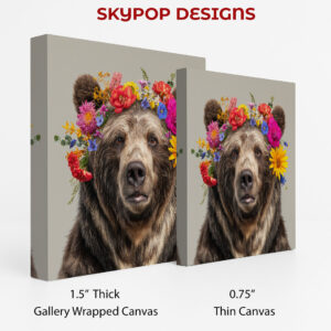 Bear Flower Crown Art