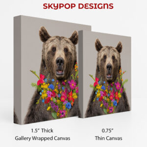 Bear With Flowers Art