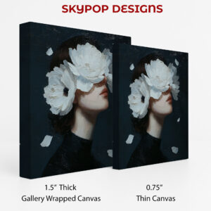 Peony Woman Portrait Art