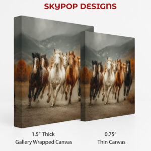 Horse Herd Gallop Art