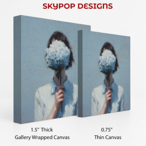 Woman Holding Hydrangea Art