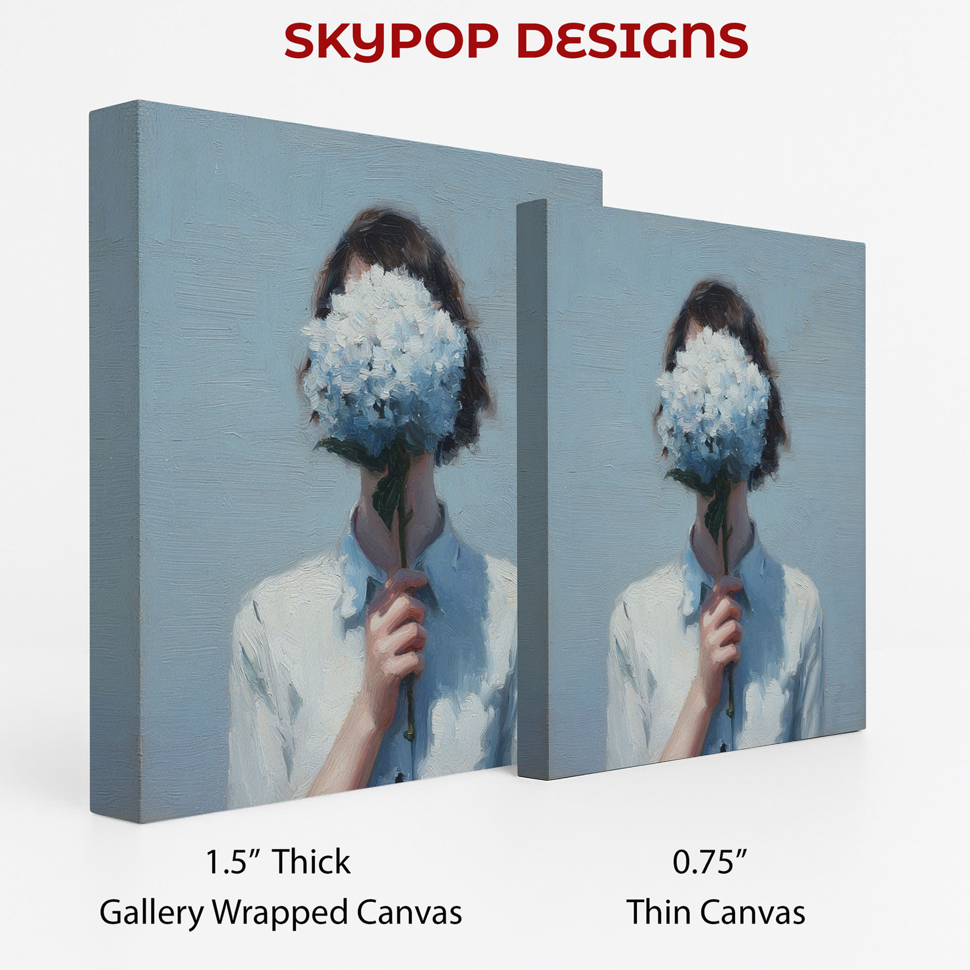 2.jpg Woman Holding Hydrangea Art