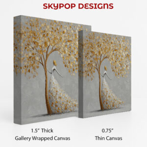 Golden Tree Woman Art