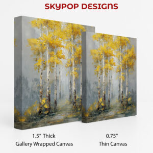 Golden Aspen Forest Art