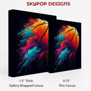 Basketball Splash Abstract Art