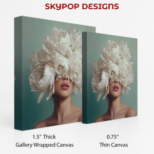 Peony Bloom Portrait Art