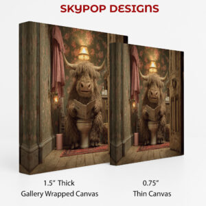 Highland Cow Reading News Art