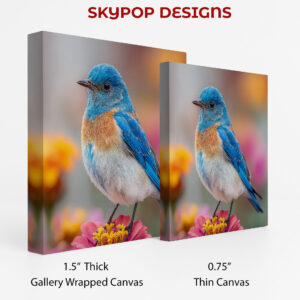 Bluebird On Flower Art