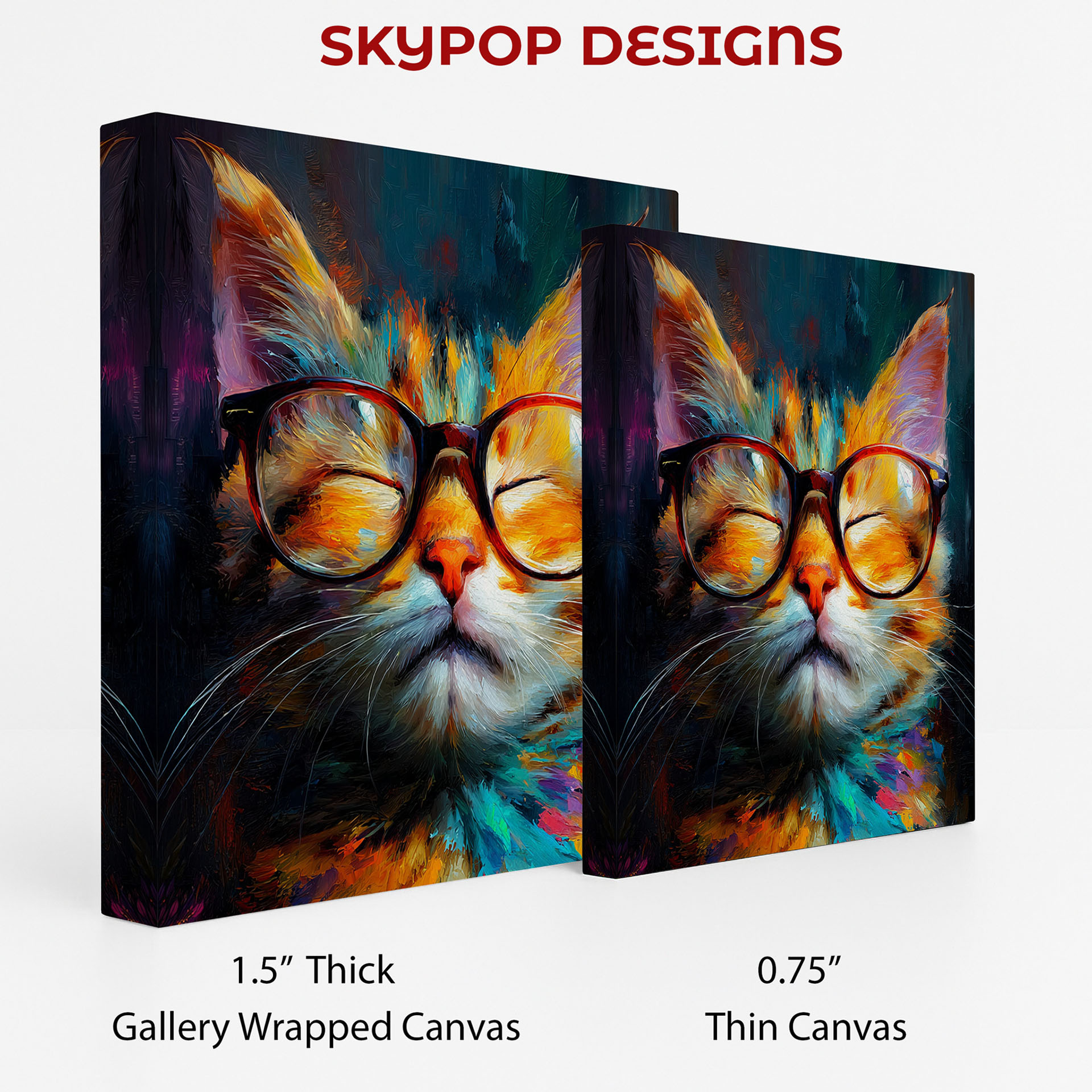 2.jpg Cat With Glasses Art