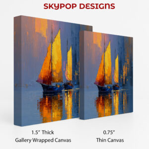 Golden Sails Sunset Art