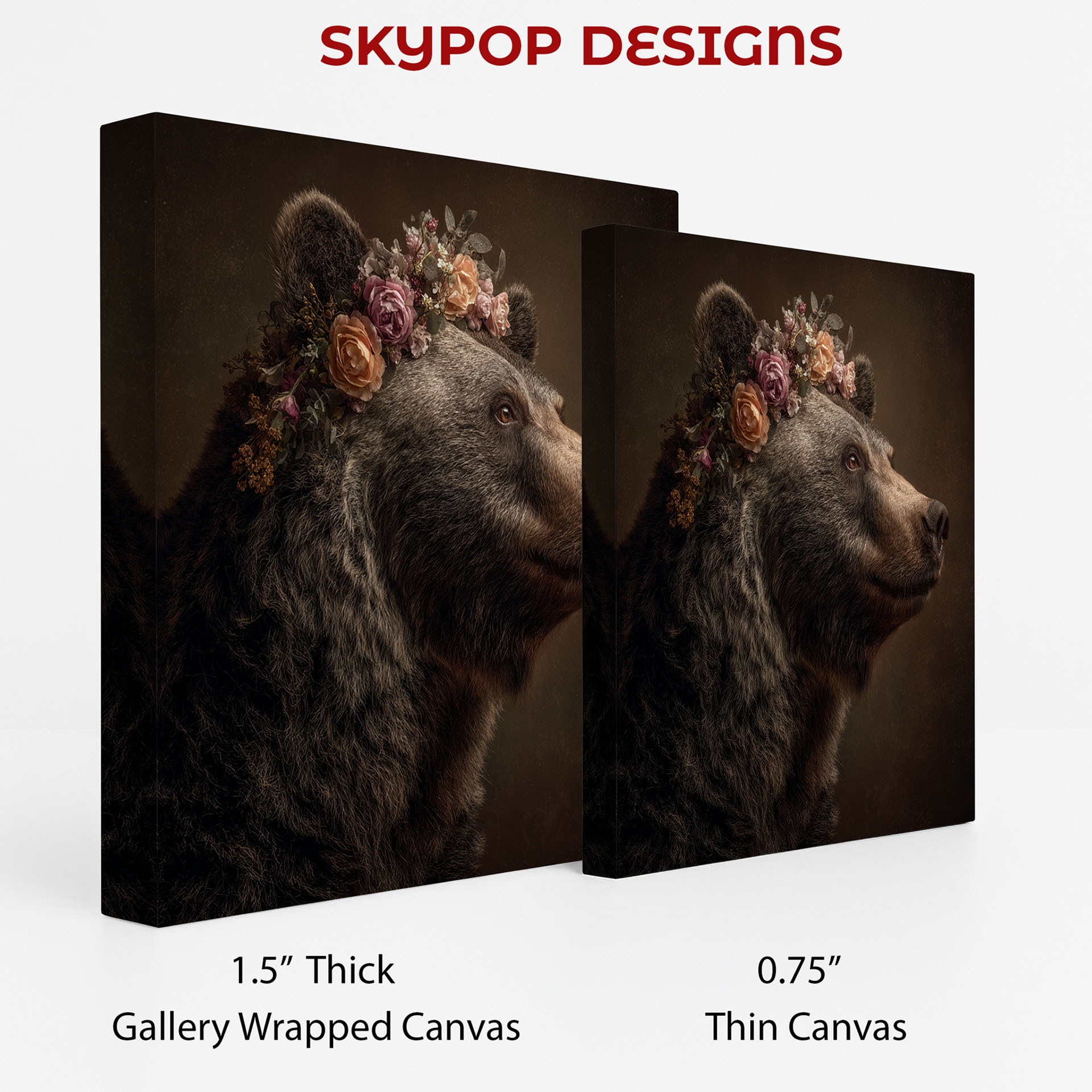 2.jpg Bear with Flowers Crown Art