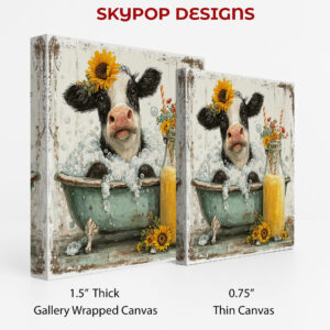 Highland Cow Sunflower Art