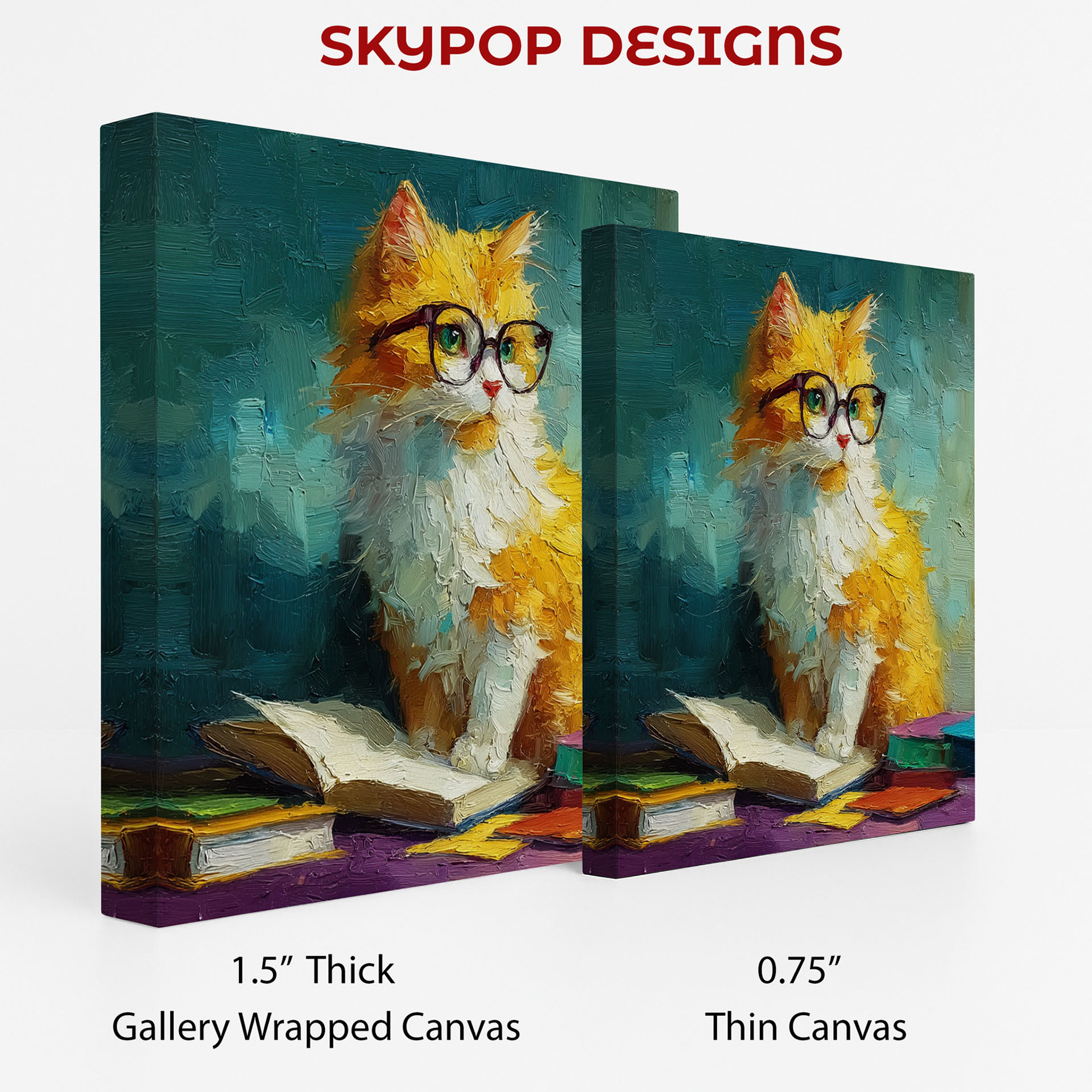 2.jpg Cat Book Reader Art